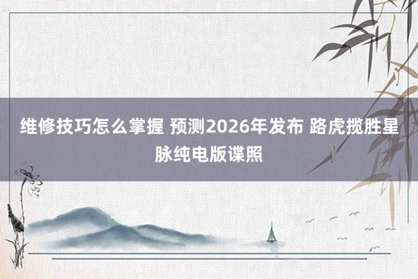 维修技巧怎么掌握 预测2026年发布 路虎揽胜星脉纯电版谍照