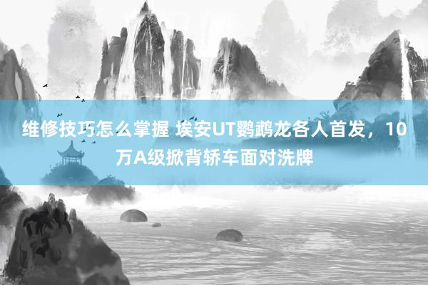 维修技巧怎么掌握 埃安UT鹦鹉龙各人首发，10万A级掀背轿车面对洗牌