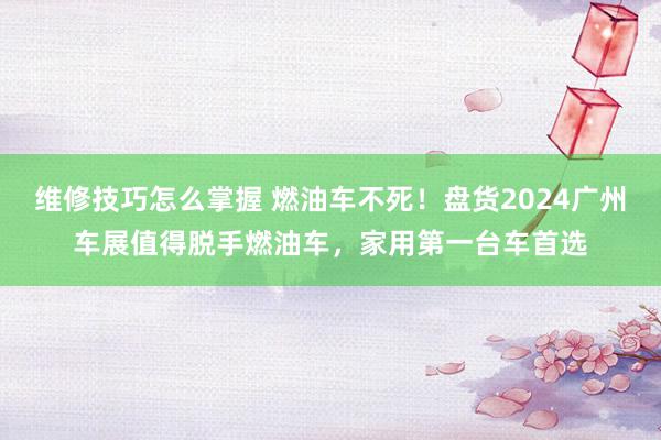 维修技巧怎么掌握 燃油车不死！盘货2024广州车展值得脱手燃油车，家用第一台车首选