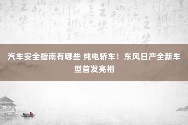 汽车安全指南有哪些 纯电轿车！东风日产全新车型首发亮相