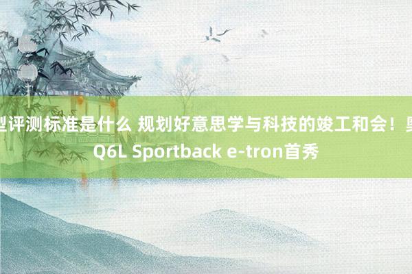 车型评测标准是什么 规划好意思学与科技的竣工和会！奥迪Q6L Sportback e-tron首秀