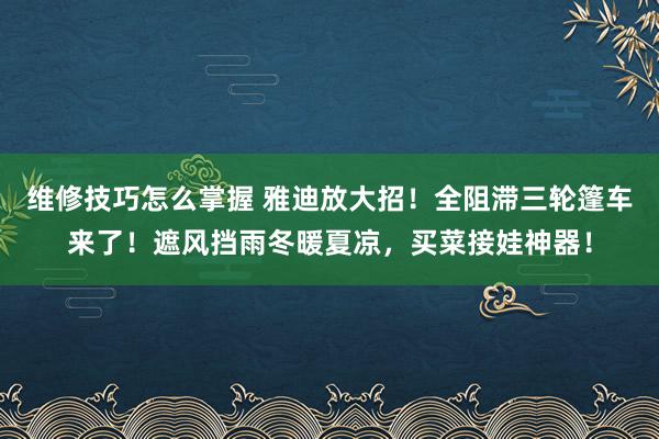 维修技巧怎么掌握 雅迪放大招！全阻滞三轮篷车来了！遮风挡雨冬暖夏凉，买菜接娃神器！