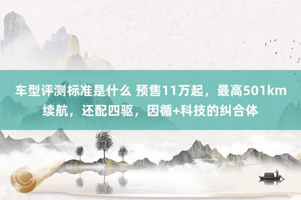 车型评测标准是什么 预售11万起，最高501km续航，还配四驱，因循+科技的纠合体