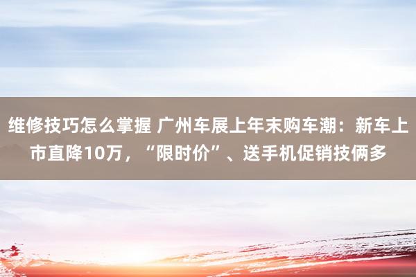 维修技巧怎么掌握 广州车展上年末购车潮：新车上市直降10万，“限时价”、送手机促销技俩多