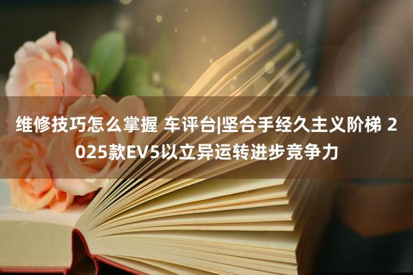 维修技巧怎么掌握 车评台|坚合手经久主义阶梯 2025款EV5以立异运转进步竞争力