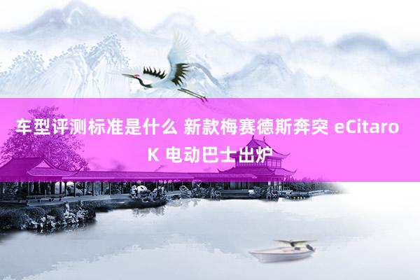 车型评测标准是什么 新款梅赛德斯奔突 eCitaro K 电动巴士出炉