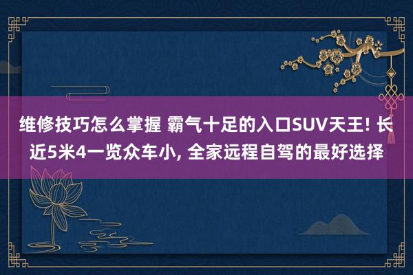 维修技巧怎么掌握 霸气十足的入口SUV天王! 长近5米4一览众车小, 全家远程自驾的最好选择