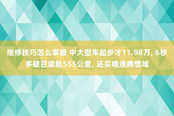 维修技巧怎么掌握 中大型车起步才11.98万, 6秒多破百续航555公里, 还买啥速腾想域