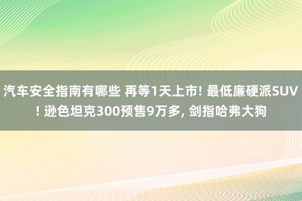 汽车安全指南有哪些 再等1天上市! 最低廉硬派SUV! 逊色坦克300预售9万多, 剑指哈弗大狗