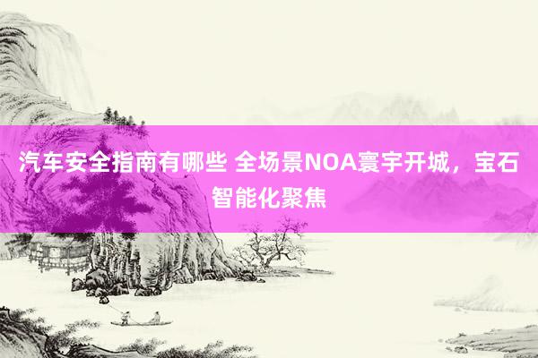 汽车安全指南有哪些 全场景NOA寰宇开城，宝石智能化聚焦