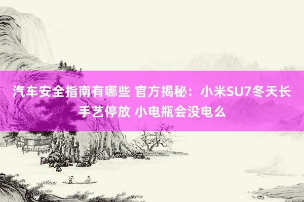 汽车安全指南有哪些 官方揭秘：小米SU7冬天长手艺停放 小电瓶会没电么