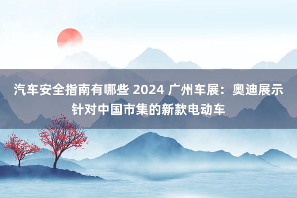 汽车安全指南有哪些 2024 广州车展：奥迪展示针对中国市集的新款电动车